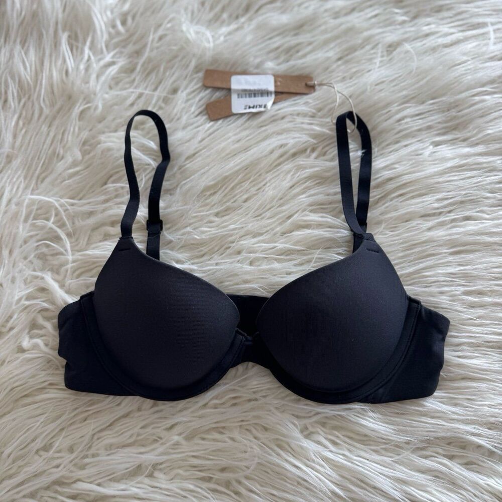 Skims Fits Everybody Push Up Demi Bra Onyx Size 30A